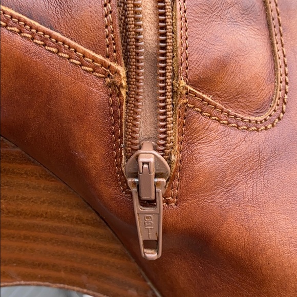 J. Crew -Brown Leather Wedge Boots - Picture 10 of 11